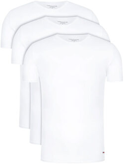 T-shirts O-hals stretch 3-pack wit - L