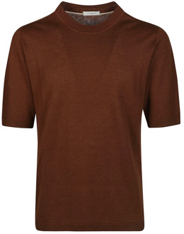 T-Shirts Paolo Pecora , Brown , Heren - 2Xl,Xl,L,M