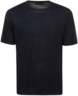 T-Shirts Roberto Collina , Blue , Heren - Xl,3Xl