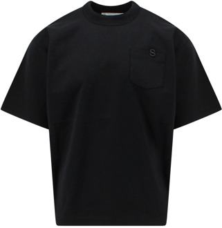 T-Shirts Sacai , Black , Heren - M,S