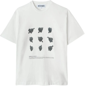 T-Shirts Sunnei , White , Heren - 2Xl,Xl,L,M,S,Xs,2Xs