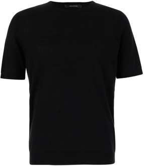 T-Shirts Tagliatore , Black , Heren - L,M