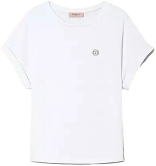 T-Shirts Twinset , White , Dames - L,M,Xs,2Xs