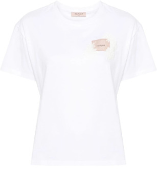T-Shirts Twinset , White , Dames - Xl,L,M,S,Xs,2Xs