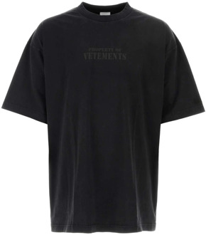 T-Shirts Vetements , Black , Heren - L,M,S,Xs