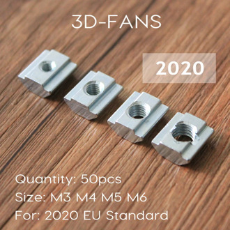 T Sliding Nut Block Square Nuts M3 M4 M5 M6 For 2020 Aluminum Profile Slot Zinc Coated Plate Aluminum For For EU Standard