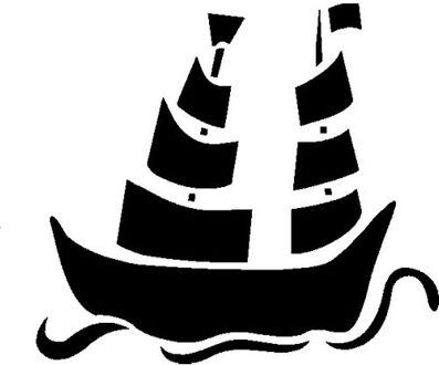 T Stilleven Sjabloon Piratenschip