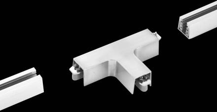 T-stuk voor 230V-track4 m6 2-fase systeem mat nikkel
