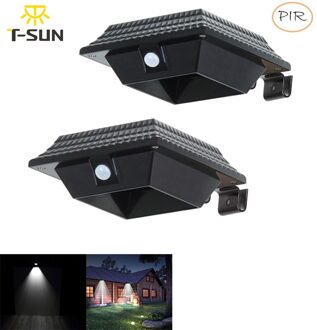 T-SUNRISE 2 PACK Outdoor Solar Light Spotlight Tuin Lamp Solar Gutter Light Outdoor Verlichting voor Outdoor Beveiliging