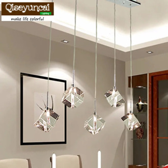 T Transparent Crystal LED Dining Room Bar Pendant Light Modern Fashion Lamps For Home Living Room Simple Creative Free shipping