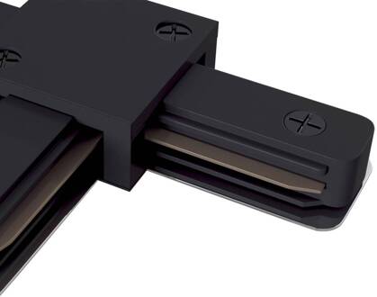 T-verbindingsrail, 1-fase railsysteem, zwart