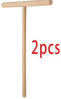 T Vorm Houten Crêpe Pannenkoek Beslag Strooier Stok Thuis Diy Pannenkoek Restaurant Kantine Speciaal Benodigdheden Keuken Gereedschap 2stk