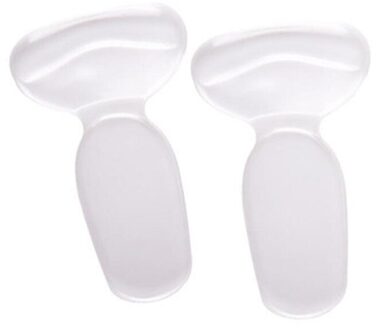 T-Vorm Inlegzolen Hoge Hak Schoenen Pad Super Zachte Binnenzool Non Slip Spons Kussen Voet Hak Protector Kleverige Pasta zwart Inlegzolen touming