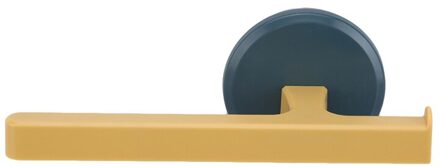 T-Vormige Handdoekenrek Gratis Punch Wc Handdoekenrek Badhanddoek Rack Badkamer Nordic Eenvoudige Rek Keuken Opslag Rek blauw-geel