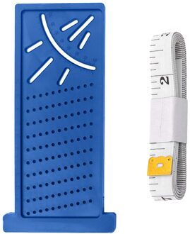 T-Vormige Houtbewerking Meten Gat Heerser Markering Lijn Straightedge 45 90 Graden Hoek Heerser Metric Meten Gauge Handgereedschap Blauw
