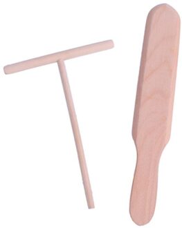 T-Vormige Pannenkoek Gebruiksvoorwerpen Crêpe Non-stick Houten Strooier En Spatel Hark Verspreiden Pie Pannenkoek Gereedschap Diy Bakken gereedschap Keuken