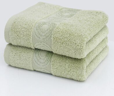 T008A Wit Ivoor Blauw Groen Paars Katoen Hoge Wateropname Soft & Fade-bestendig Hotel Huis Strand Badkamer Handdoek licht groen