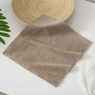 T042 Quick Dry Anti-Vet Poetslappen 10 Stks/partij Absorberende Microfiber Schoonmaakdoekje Thuis Wassen Schotel Keuken Schoonmaken Handdoek bruin