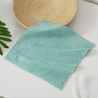 T042 Quick Dry Anti-Vet Poetslappen 10 Stks/partij Absorberende Microfiber Schoonmaakdoekje Thuis Wassen Schotel Keuken Schoonmaken Handdoek groen