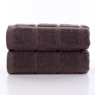 T056A Super Absorberende Zachte Dikke Marineblauw Licht Champagne Blauw Bruin Non-Schuur Volwassen Vrouwelijke Mannelijke Plaid Gezicht handdoek