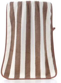 T057A Absorberende Streep Gezichtsverzorging Handdoek Zacht Microfiber Badkamer Thuis Handdoeken bruin streep