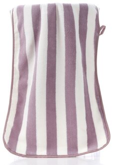 T057A Absorberende Streep Gezichtsverzorging Handdoek Zacht Microfiber Badkamer Thuis Handdoeken paars streep