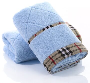 T086A Mooie Kleur Water Absorberende Kleine Mannelijke Vrouwelijke Blauw Bruin Roze Katoen Thuis Hotel Snel Droog Plaid Streep gezicht Handdoek