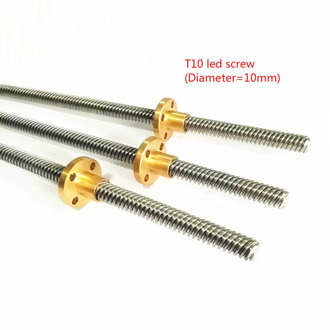 T10 Lead Screw 100/150/200/300/400/500mm Lead Screw 700MM LEAD SCREW CNC THREAD ROD CNC with Brass Nut
