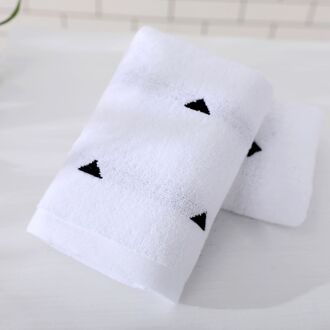 T117A Elegante Grijs Wit Blauw Driehoek Geometrische Katoen Water Absorptie Hotel Gezicht Handdoek Of Handdoek