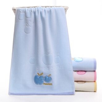 T148A Dikke Unieke Roze Ivoor Blauw Apple Patroon Water Absorberende Huwelijkscadeau Voor Bruid Grown Katoen Thuis Gezicht Handdoek