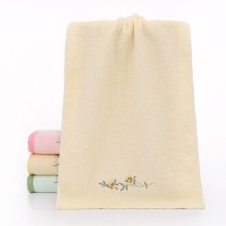 T154A Unieke Roze Groen Champagne Geborduurde Bloemen Water Absorberende Huwelijkscadeau Voor Bruid Grown Gezicht Handdoek