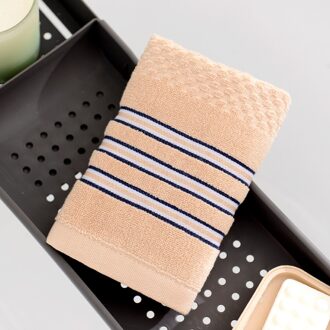 T167A Volwassen Dikke Kleine Licht Groen Champagne Grijs Water Absorptie Katoen Streep Gezicht Handdoek