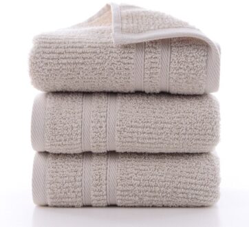 T172A Mooie Goede Huwelijkscadeau Op Verkoop Effen Kleur Dikke Roze Blauw Champagne Wateropname Katoen Gezicht Handdoek kakhi 1 stuk