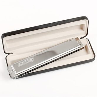 T2403 EASTTOP 24 gaten harmonica professionele tremolo harmonica met sleutel van C goedkopere prijs