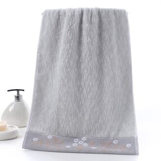 T248A Goede Water Absorberende Bruid Grown Roze Grijs Bloemen Patroon Sneldrogende Dikke Gezicht Handdoek blauw