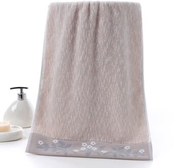 T248A Goede Water Absorberende Bruid Grown Roze Grijs Bloemen Patroon Sneldrogende Dikke Gezicht Handdoek