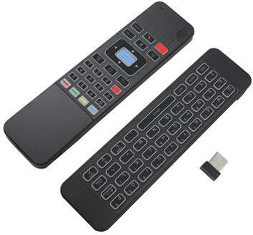 T3-C draadloze luchtmuis afstandsbediening toetsenbord met 7 kleuren achtergrondverlichting voor Smart TV, Android TV Box, PC, HTPC