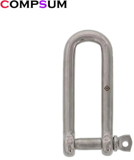 T304 Long D shackle Stainless Steel Screw Pin D Shackle Paracord Bracelet Steel Buckle