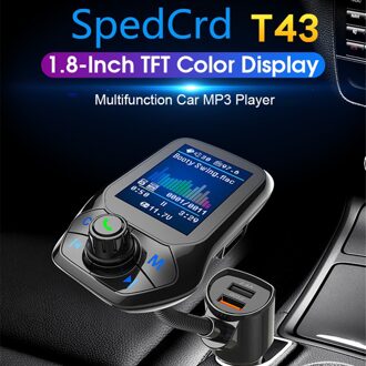 T43 Auto Draadloze Bluetooth MP3 Speler Handsfree Fm-zender QC3.0 USB Snelle Autolader auto accessries