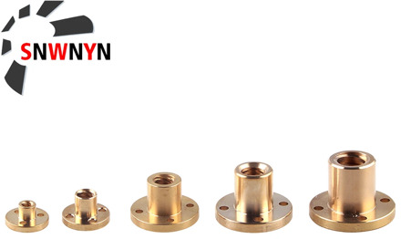 T5 T6 T8 T10 T12 T16 T20 Lead Screw Nut Pitch 1/2mm Lead 1/2/3/4/8/10mm/12mm/14mm Brass Lead Screw Nut For CNC Parts 3D Printer