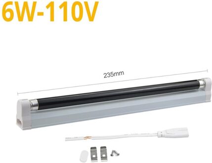 T8 Blacklight Blue UV Lamp 110V 220V 6W 8W Ultraviolet Fluorescerende BLB UV zwart Licht Buis voor Ultraviolet Detectie Verlichting 6W 110V