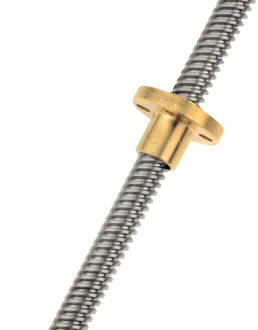 T8 Lood Schroef Od 8Mm Pitch 2Mm Lood 4Mm Lengte 800Mm Met Messing Moer 3D Printers deel 8Mm Trapeziumvormige Schroeven Koperen Moer Leadscrew