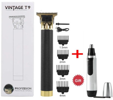 T9 Baldheaded Men's Hair Trimmer Barber Clipper USB Rechargeable Hair Cutter Electric Razor Beard Shaver Mower Shaving Machine