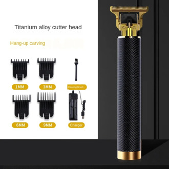 T9 retro oil head electric push shear professional hair salon carving mark 0 knife head trimming white hair clipper