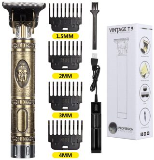 T9 Usb Elektrische Tondeuse Oplaadbare Scheerapparaat Baard Trimmer Professionele Mannen Haar Snijmachine Baard Kapper Cordless Buddha sliver