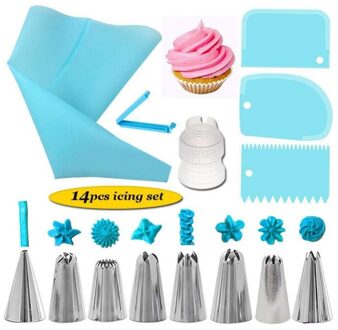 Taart Decoratie Mond 14 Pcs Rvs Converter Cookie Assortiment Fondant Bloem Cake Bakken-Ware Decoratie Icing Set.