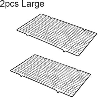 Taart Draad Grid Cooling Tray Non Stick Bakken Voedsel Rack Keuken Rvs Biscuit Gebak Cookie Pie Brood Cake Cooling rack 2stk groot