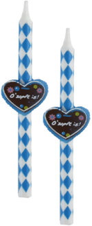 Taart kaarsjes Beierse kleuren Multi