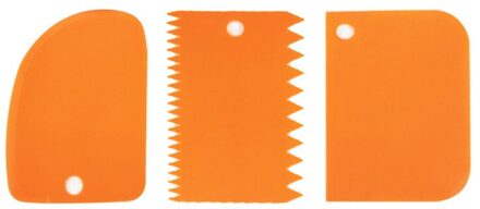 Taart Schraper Plastic Deeg Icing Fondant Schraper Bakken Tools Cake Decorating Keuken Молды Силиконовые Oranje