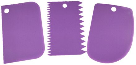 Taart Schraper Plastic Deeg Icing Fondant Schraper Bakken Tools Cake Decorating Keuken Молды Силиконовые Paars